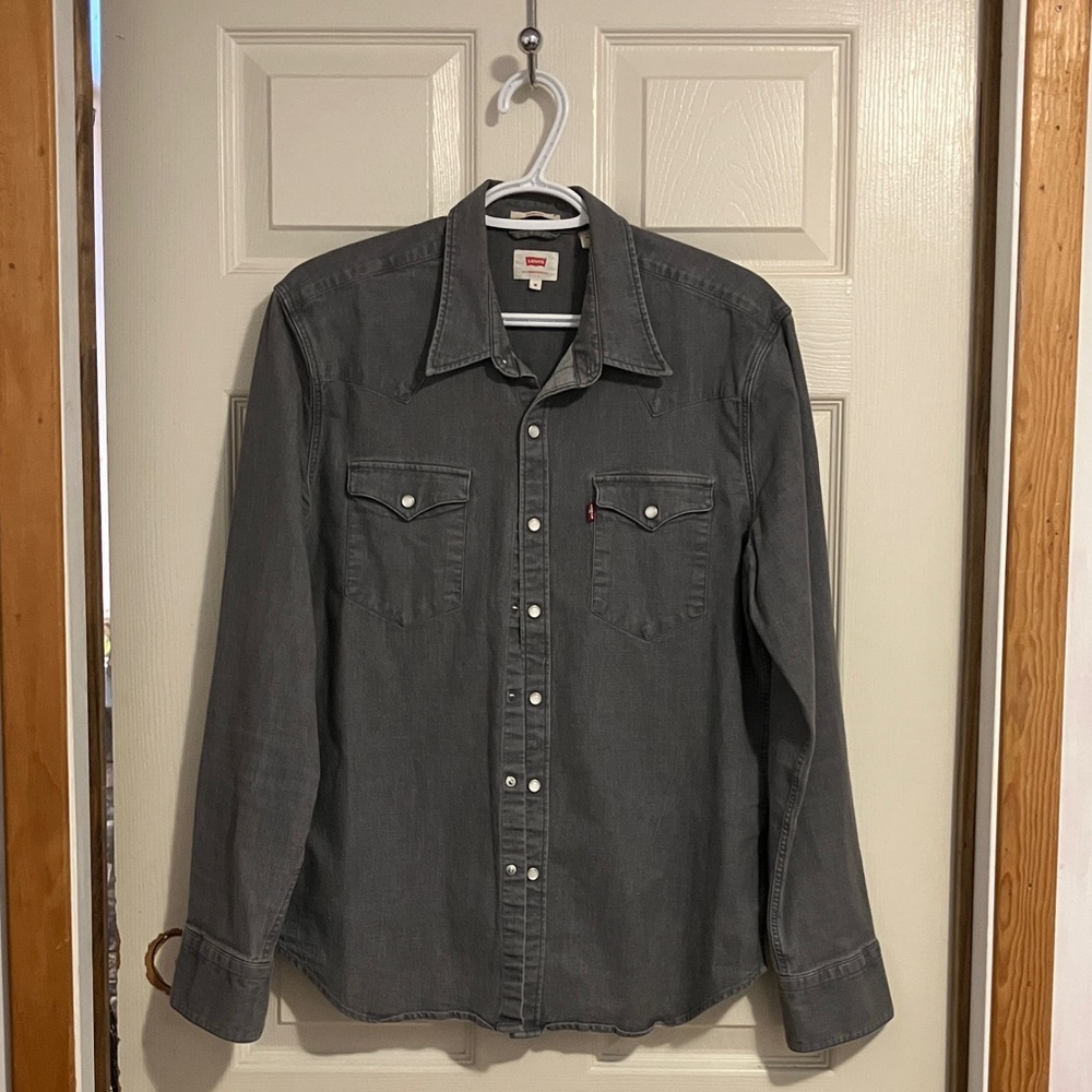 Levi's Charcoal Snap Men's Shirt